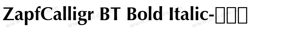 ZapfCalligr BT Bold Italic字体转换